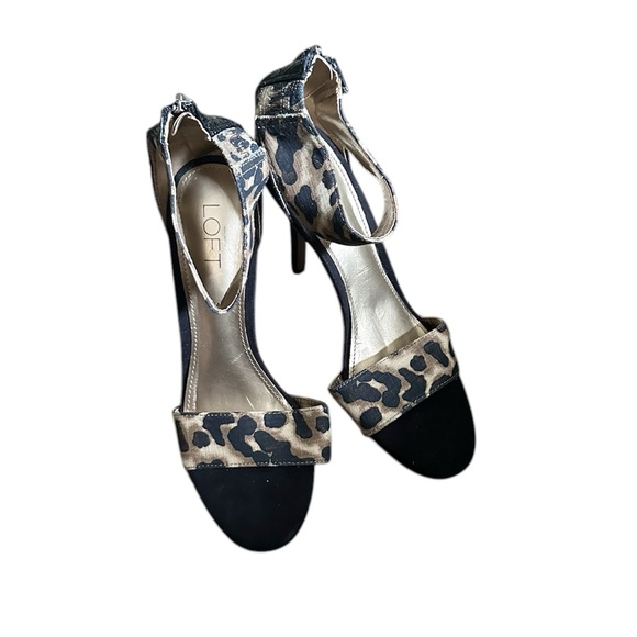 LOFT Shoes - LOFT Women's Leopard Print Heels - Black and Tan